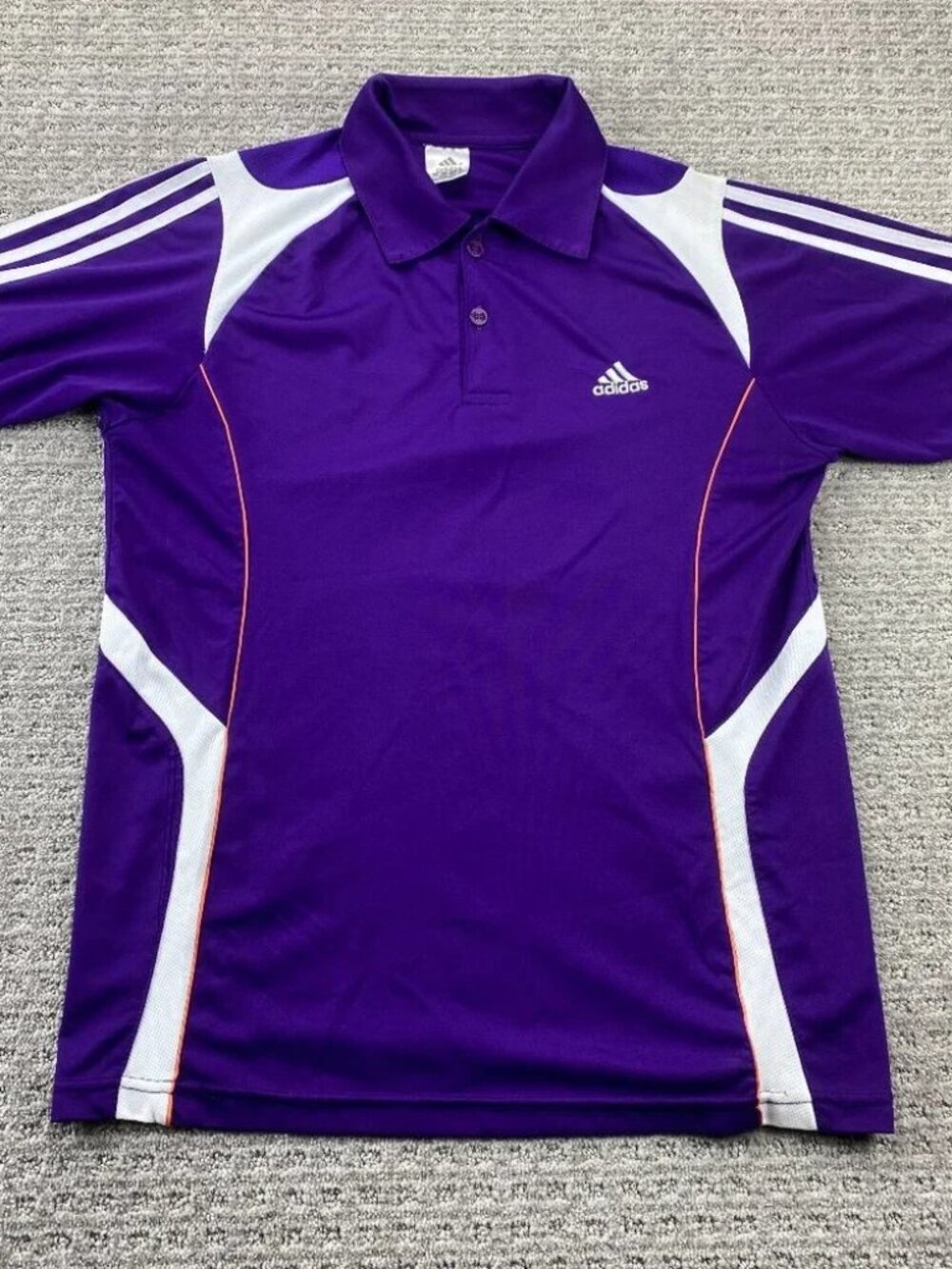 Adidas Golf Shirt Women Large L Purple Embroidered Logo Casual Sporty